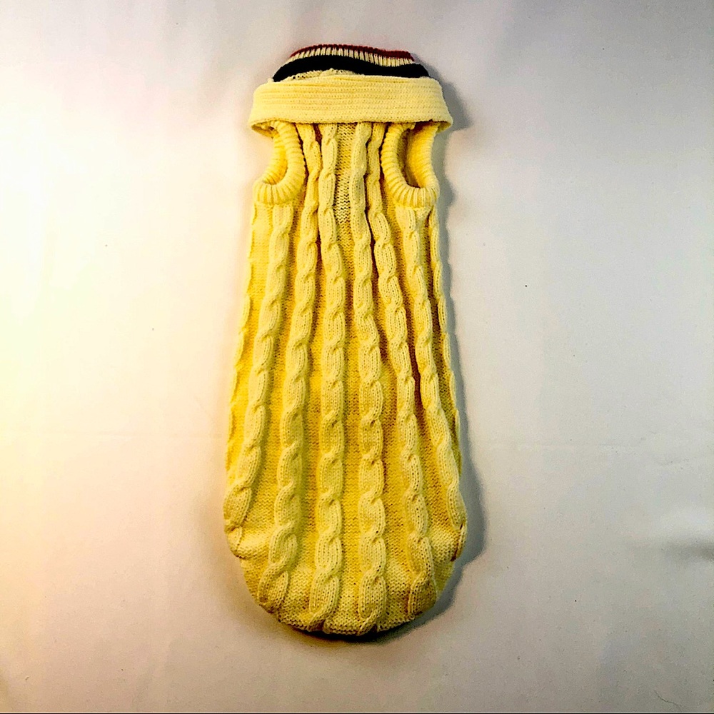 Cream Cable Knit Sweater with Scarf - Picture 4 of 7